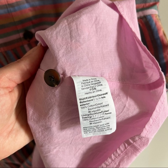 Like New! Madewell Scoopneck Tank Dress in Rainbow Stripe - Picture 7 of 11